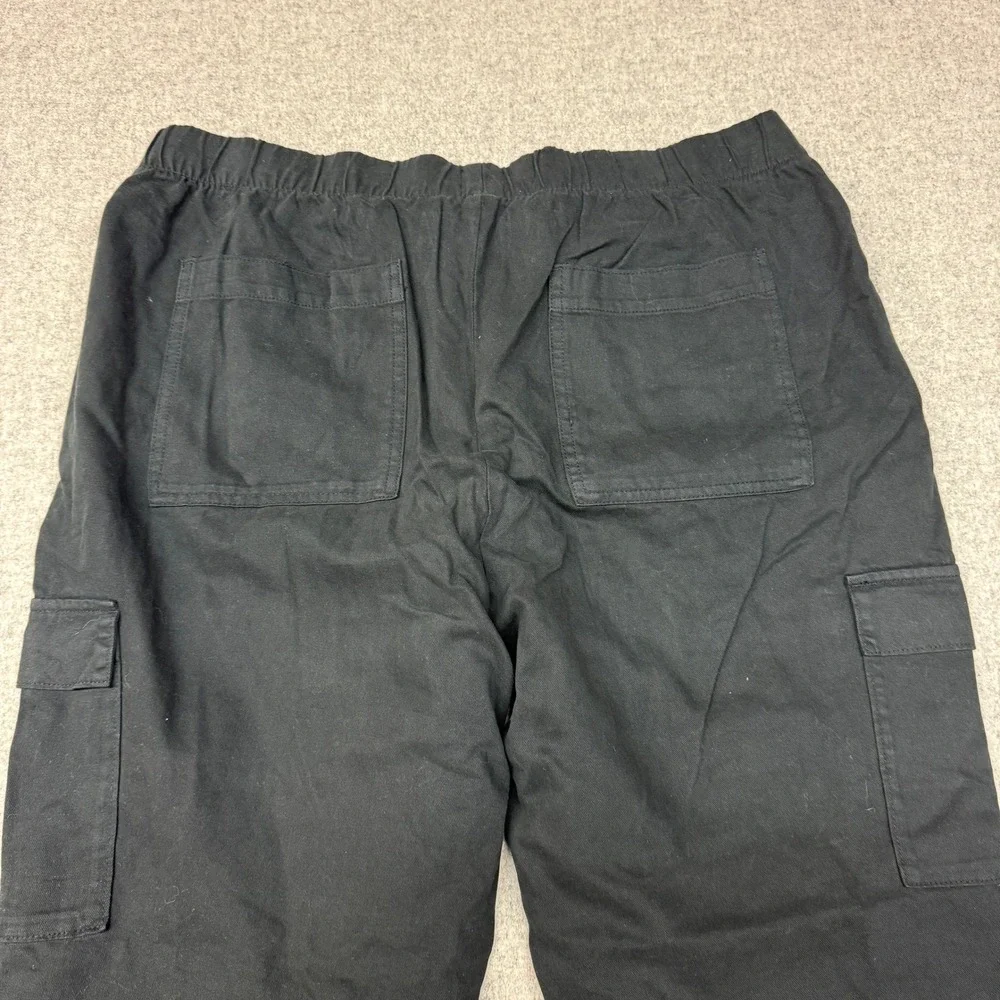 Gap | Cargo Pants | XL | Black | Elastic Waist Utility Pockets Casual Trousers